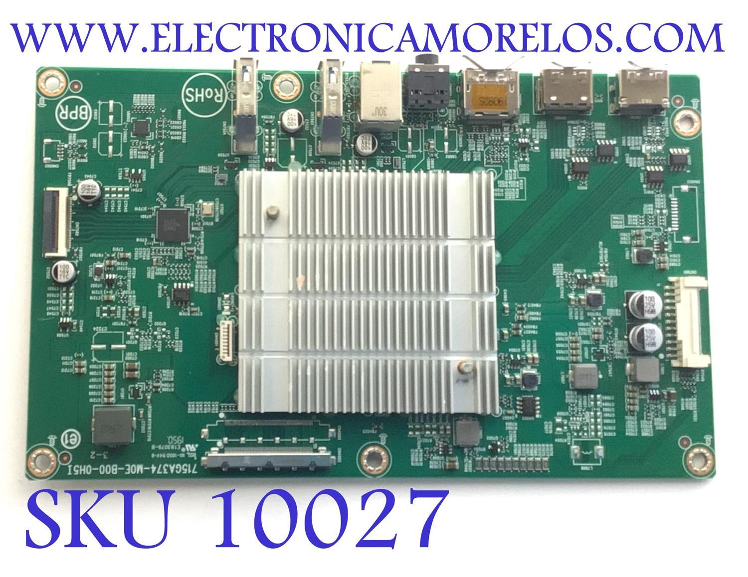MAIN PARA MONITOR DELL / NUMERO DE PARTE GQJCB0DL001 / 715GA374-M0E-B00-0H5I / NUMERO DE PANEL TPM315WQ1 / MODELO S3220DGFC